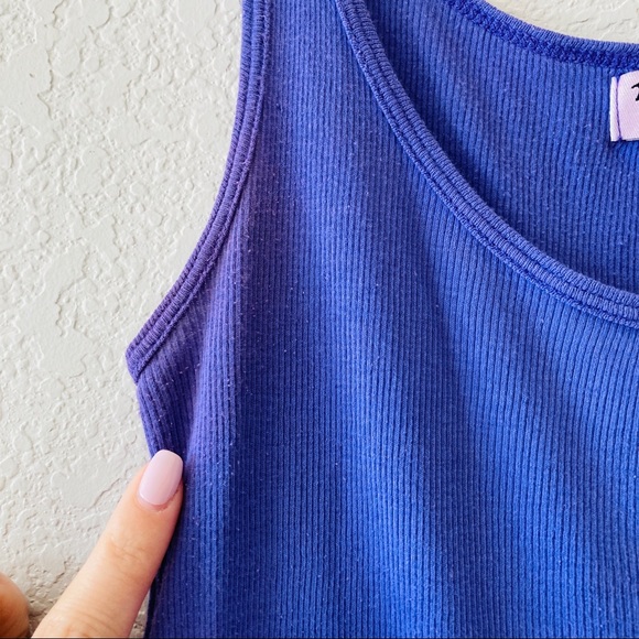Michael Stars | Purple Ribbed Tank - Picture 7 of 8